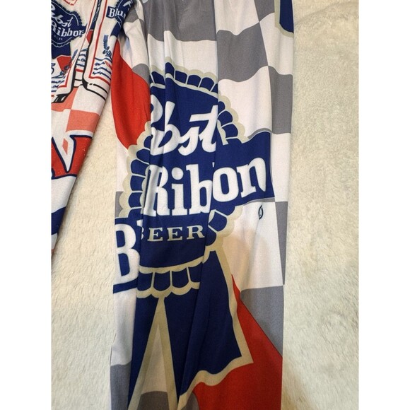 Mens Pajama Pants Lounge Pabst Blue Ribbon Size Small Sleep Jogger Beer Can PBR - Picture 6 of 16